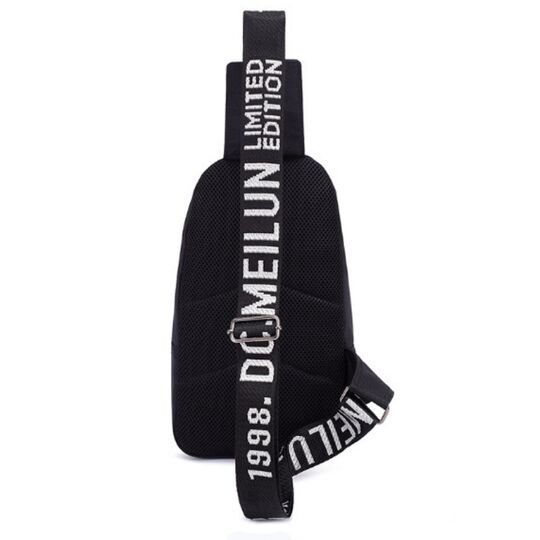 Мужская сумка слинг, черная П2113