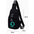 Мужская сумка слинг, черная П2113