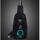 Мужская сумка слинг, черная П2113