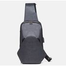 Мужская сумка слинг, серая П2115