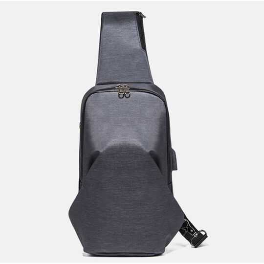 Мужская сумка слинг, серая П2115