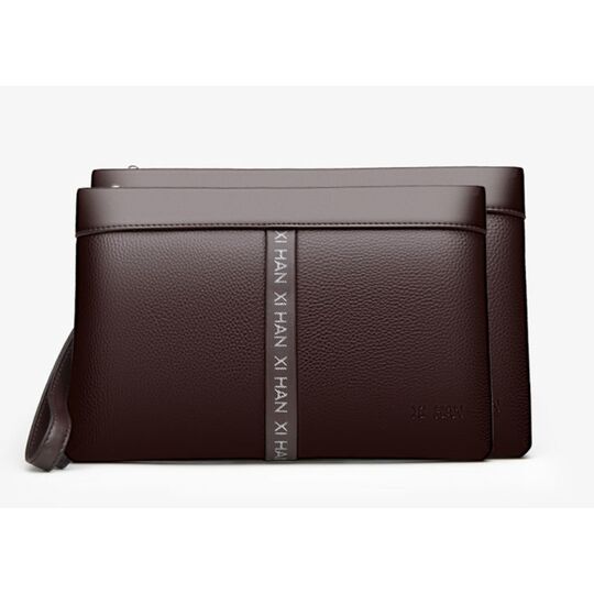 Барсетка мужская "LEINASEN", коричневая П2117