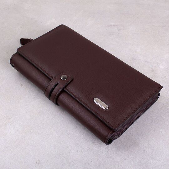 Барсетка мужская "LEINASEN", коричневая П2120