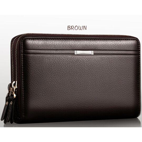 Барсетка мужская "LEINASEN", коричневая П2123