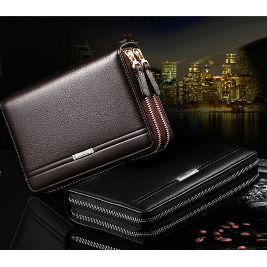 Барсетка мужская "LEINASEN", коричневая П2123