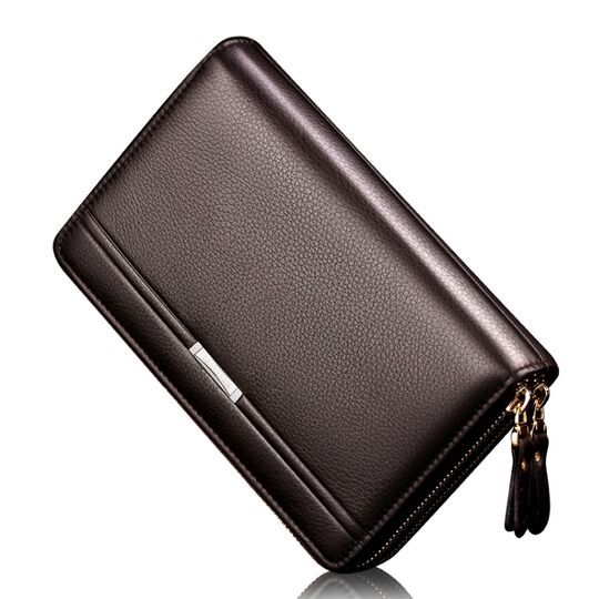 Барсетка мужская "LEINASEN", коричневая П2123