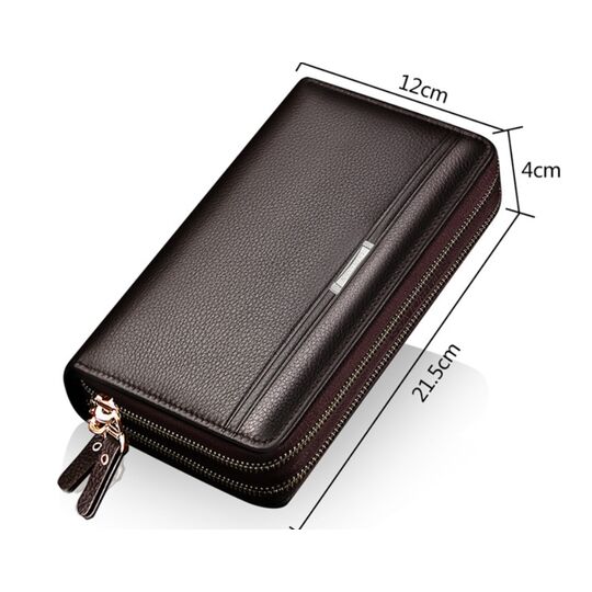 Барсетка мужская "LEINASEN", коричневая П2123