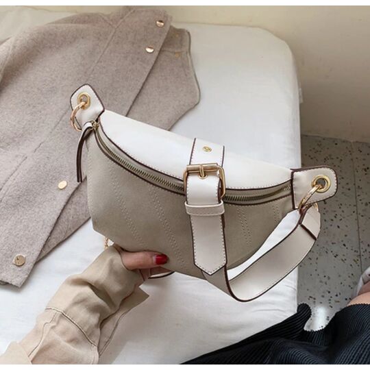 Женская сумочка клатч, бежевая П2134