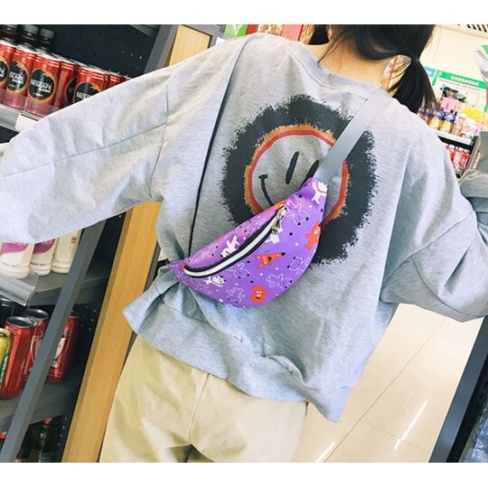 Сумка поясна, бананка, рожева П2135