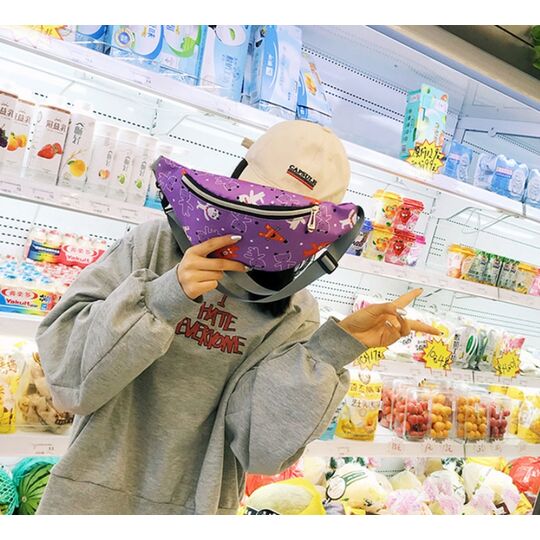 Сумка поясна, бананка, рожева П2135