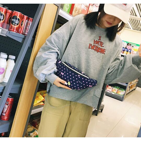 Сумка поясна, бананка, рожева П2135