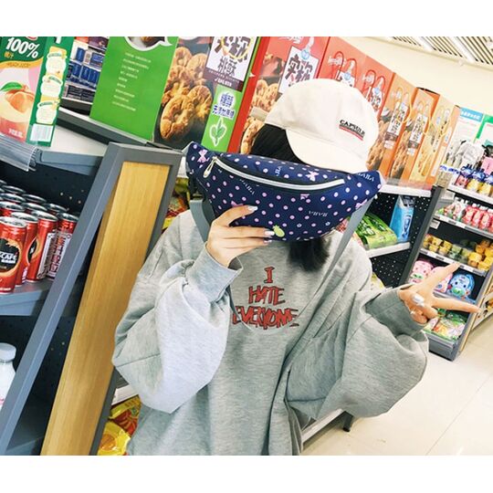 Сумка поясна, бананка, рожева П2135