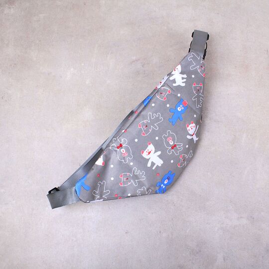 Сумка поясна, бананка, сіра П2136 Сумка поясна, бананка, сіра П2136