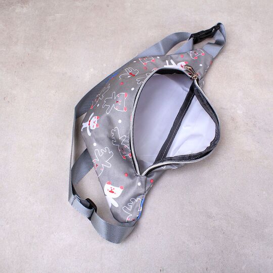 Сумка поясна, бананка, сіра П2136 Сумка поясна, бананка, сіра П2136