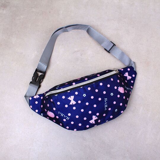 Сумка поясная, бананка, синяя П2140 Сумка поясная, бананка, синяя П2140