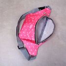 Сумка поясная, бананка, розовая П2143