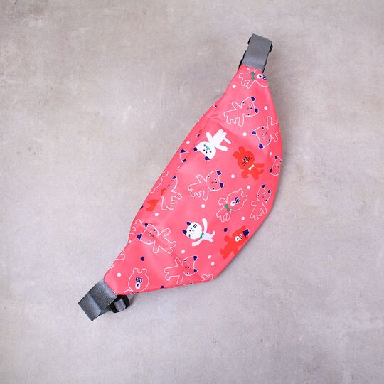 Сумка поясная, бананка, розовая П2144 Сумка поясная, бананка, розовая П2144