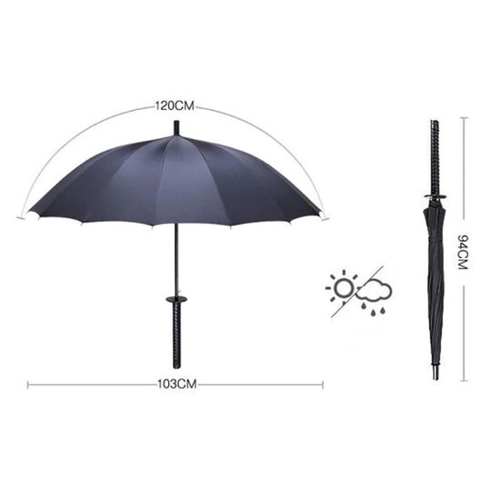 Зонт меч, катана черный П0117 Зонт меч, катана черный П0117