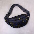 Сумка поясная, бананка, синий черный П2147