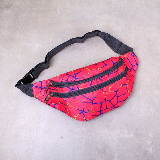 Сумка поясна, бананка, рожевий камуфляж П2148