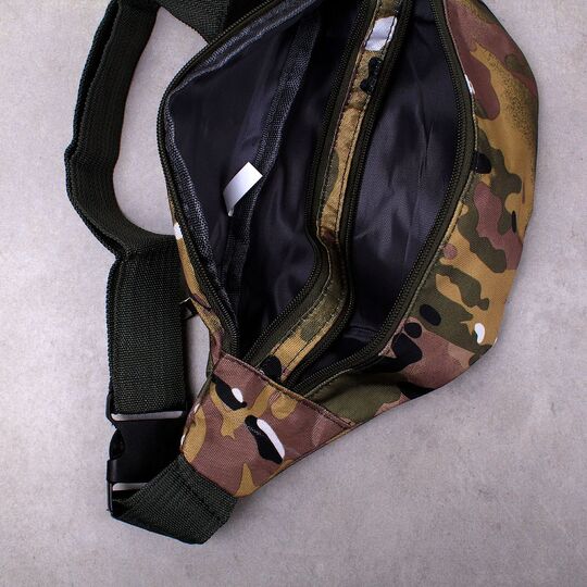 Сумка поясна, бананка, синя камуфляж П2149