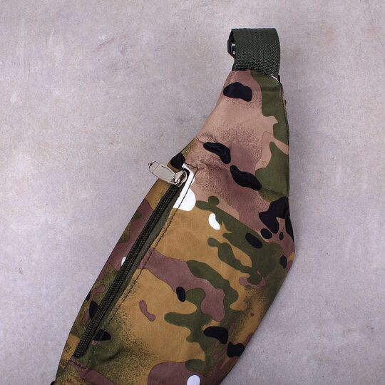 Сумка поясна, бананка, синя камуфляж П2149