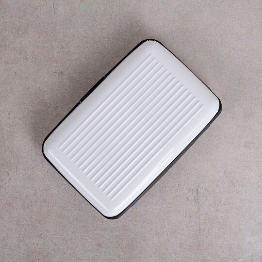 Алюминиевая визитница RFID, белая П2158