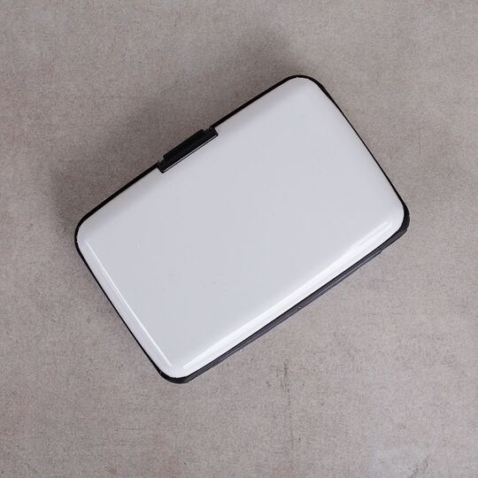 Алюминиевая визитница RFID, белая П2158