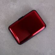 Алюминиевая визитница RFID, красная П2159