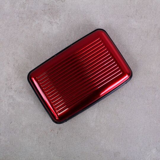 Алюмінієва візитниця RFID, червона П2159