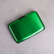 Алюминиевая визитница RFID, зеленая П2161