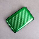 Алюминиевая визитница RFID, зеленая П2161