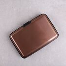 Алюминиевая визитница RFID, коричневая П2162