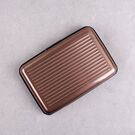 Алюминиевая визитница RFID, коричневая П2162