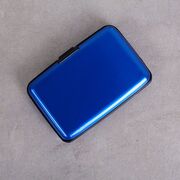 Алюминиевая визитница RFID, синяя П2163