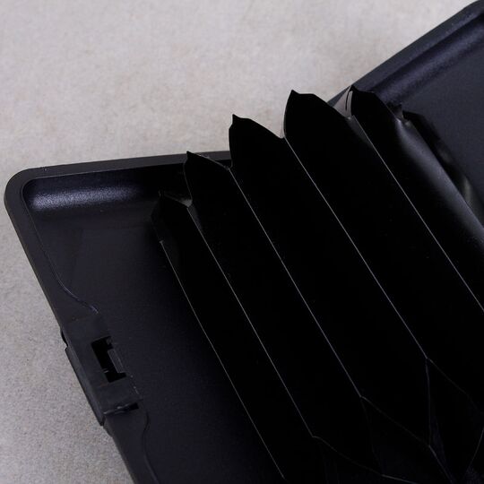Алюминиевая визитница RFID, черная П2164