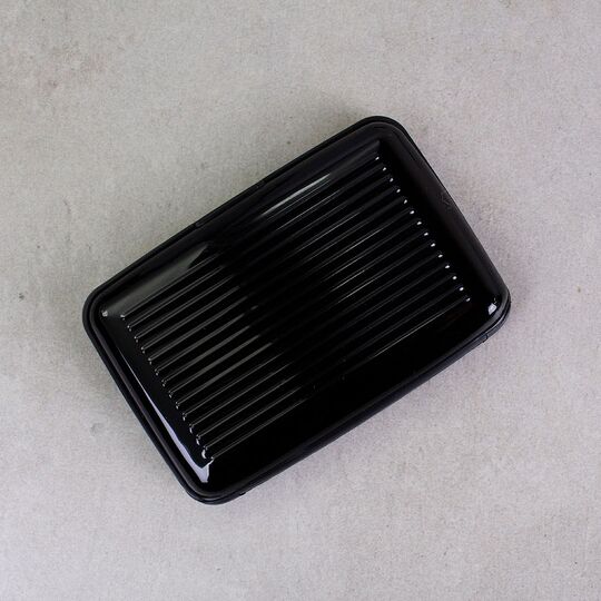 Алюминиевая визитница RFID, черная П2164