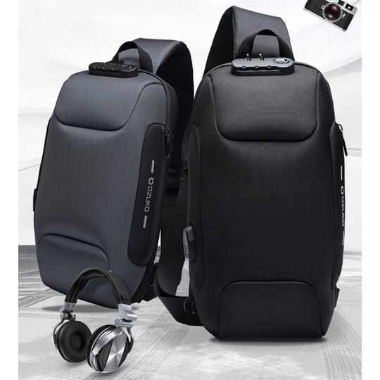 Мужская сумка слинг OZUKO, камуфляж П2168