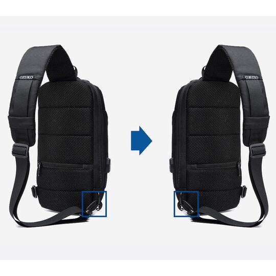 Мужская сумка слинг OZUKO, камуфляж П2168