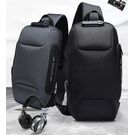 Чоловіча сумка слінг OZUKO, чорна П2170