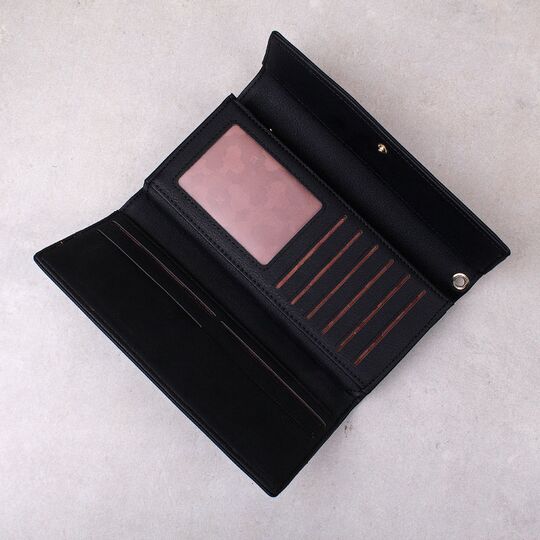 Жіночий гаманець WEICHEN, чорний П2222