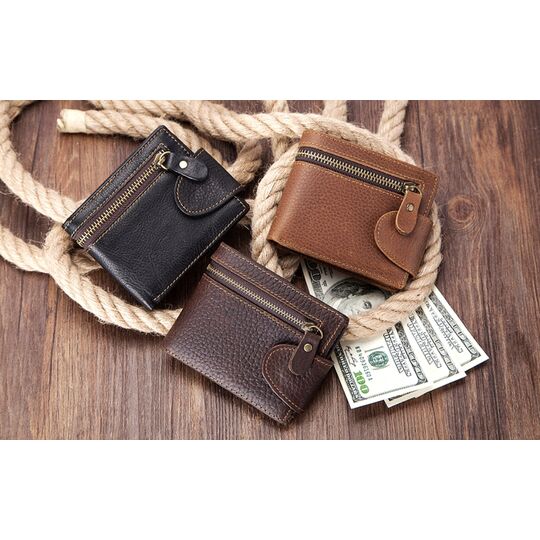 Чоловічий гаманець KAVIS, чорний П2240