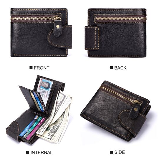 Чоловічий гаманець KAVIS, чорний П2240