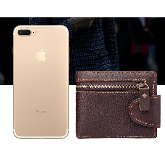 Чоловічий гаманець KAVIS, чорний П2240