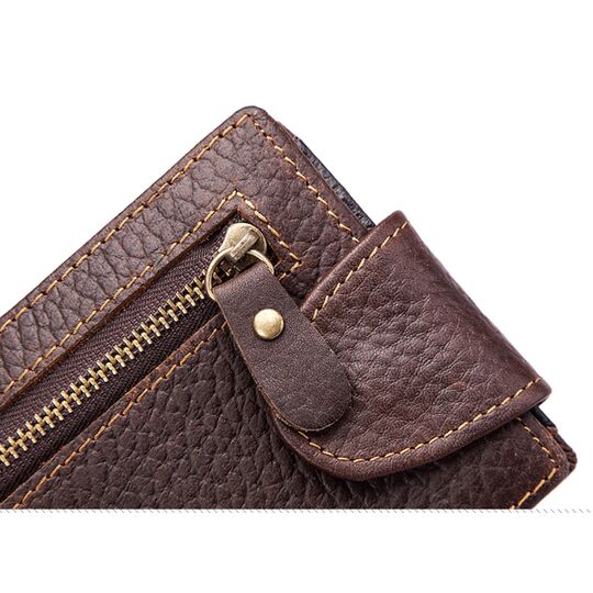 Мужской кошелек KAVIS, коричневый П2242 Мужской кошелек KAVIS, коричневый П2242