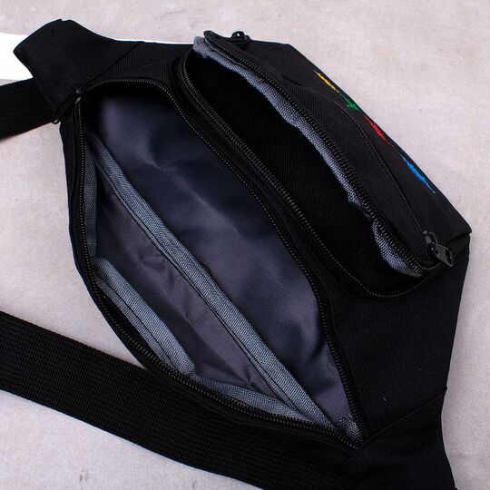 Жіноча поясна сумка, бананка, чорна П2246