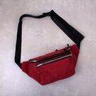 Жіноча бананка, сумка, червона П2247