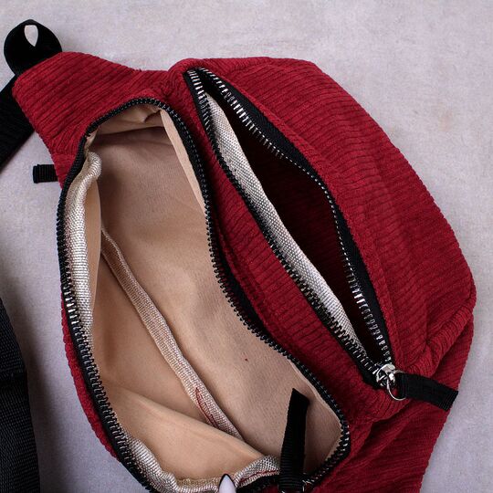 Жіноча бананка, сумка, червона П2247