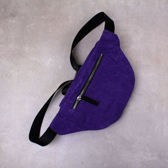 Женская бананка, сумка, фиолетовая П2249