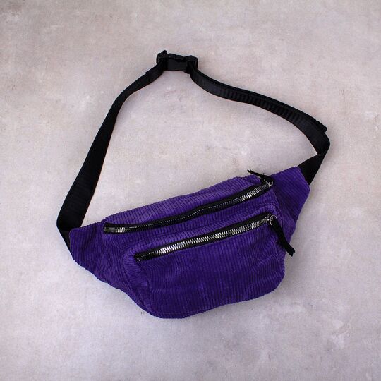 Женская бананка, сумка, фиолетовая П2249
